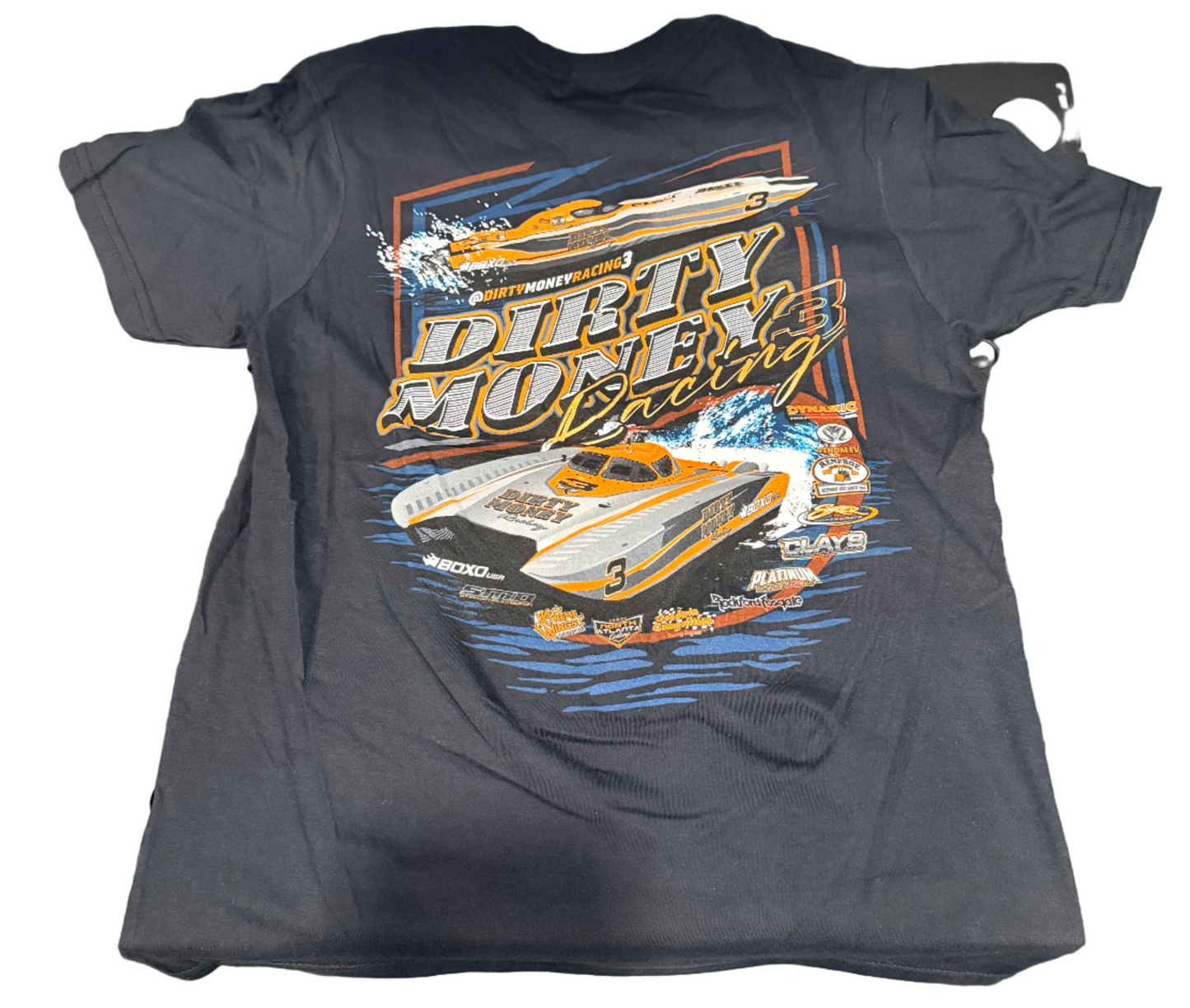 Design #4 Softstyle Boat Black Cotton T-Shirt