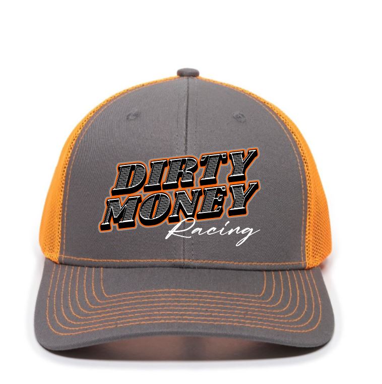 Charcoal/Neon Orange Trucker Cap