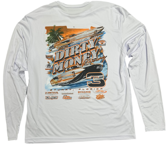 Design #1 White Long Sleeve Sun Shirt