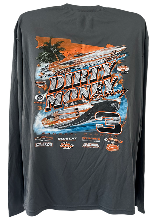 Design #1 Dark Grey Long Sleeve Sun Shirt