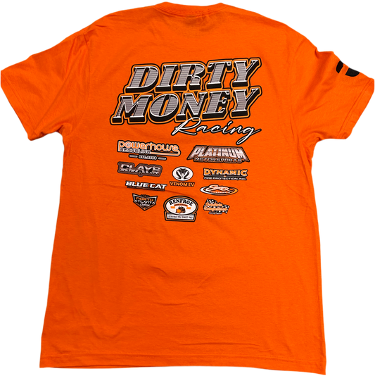 Orange Dirty Money Racing T-Shirt