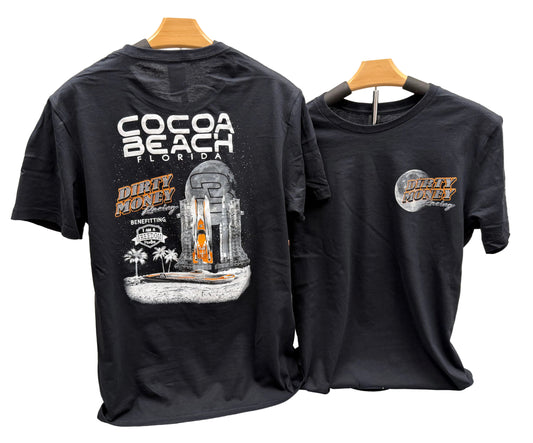 Cocoa Beach Cotton T-Shirt in Black