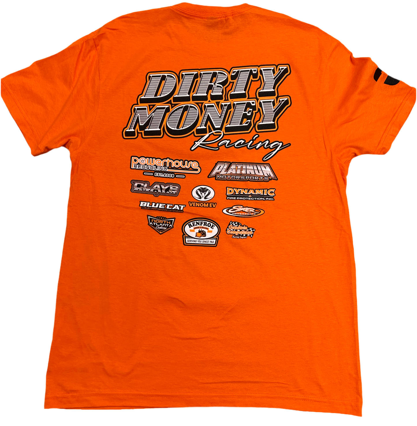 Orange Dirty Money Racing T-Shirt
