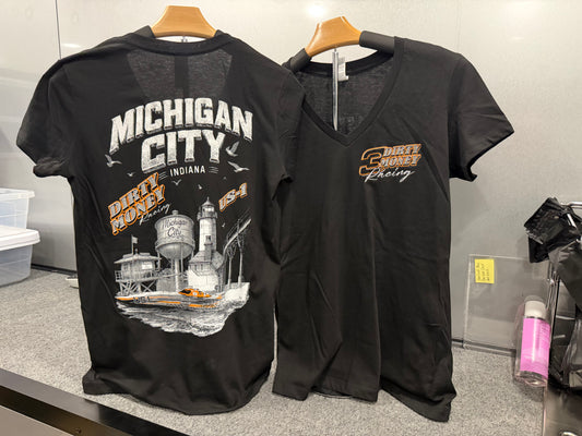 Michigan City Cotton T-Shirt in Black