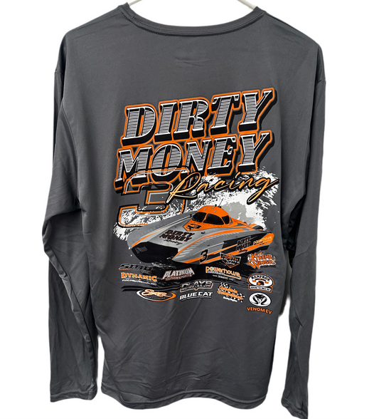 Design #2 Dark Grey Long Sleeve Sun Shirt