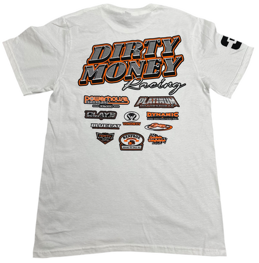 White Dirty Money Racing T-Shirt