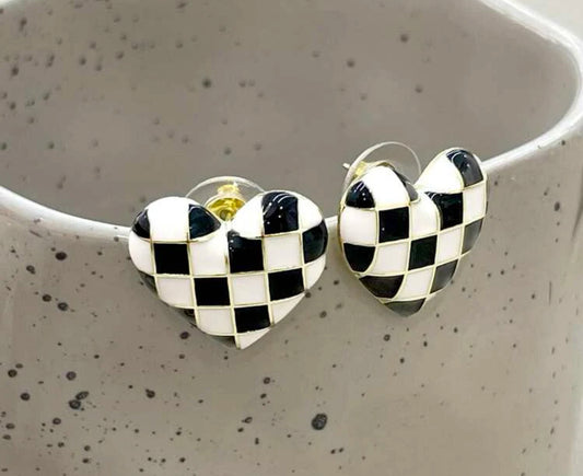 Race Check Earrings