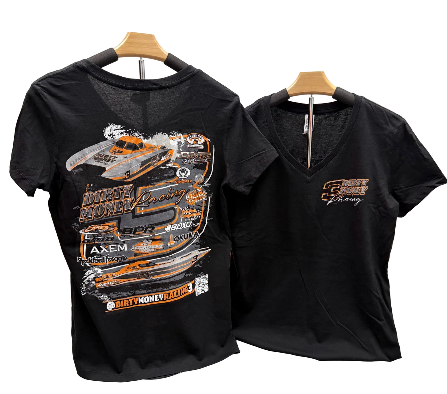 Design #3 Woman's V-Neck Black